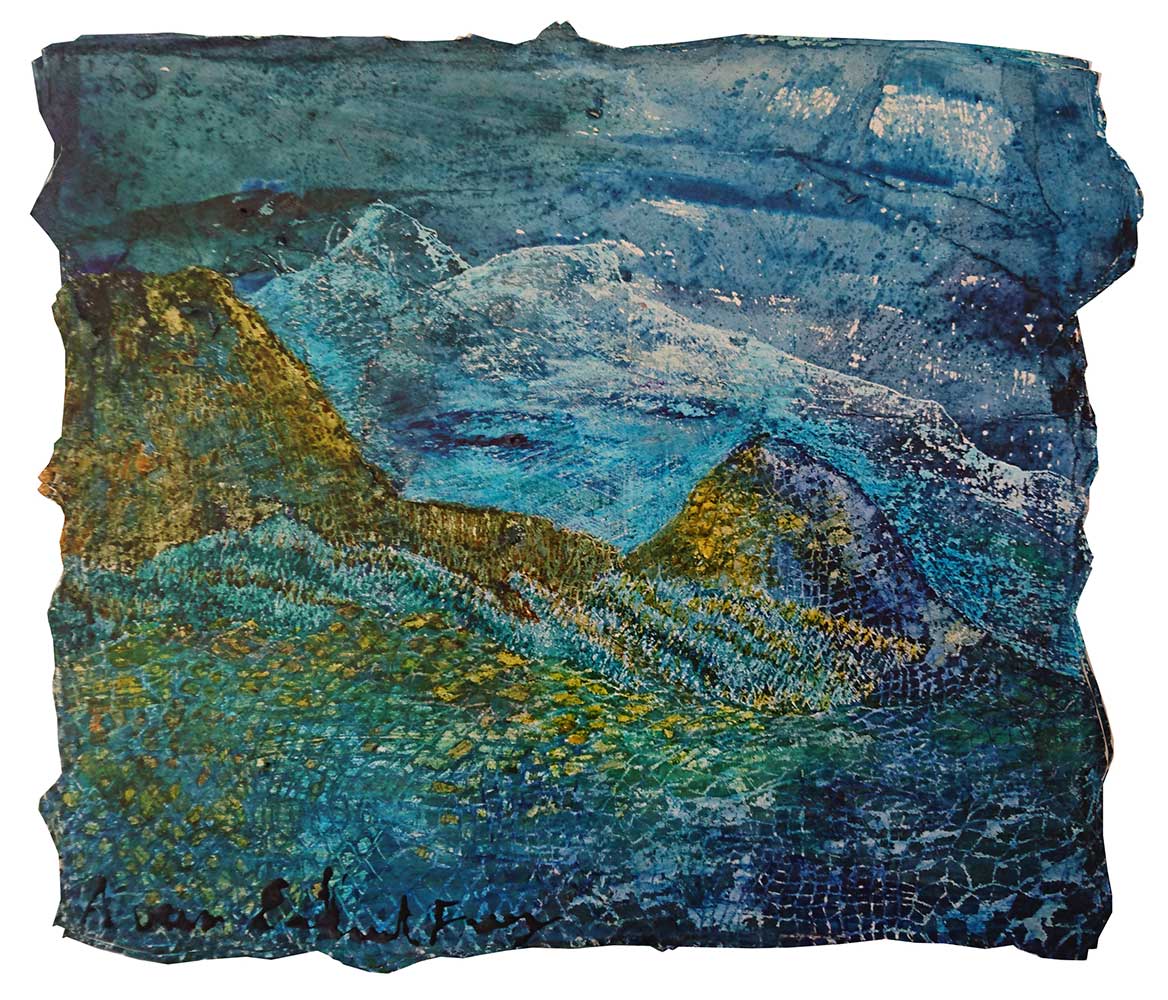 Lune en Kerry (35x40cm), encre sur affiches marouflées, 2015