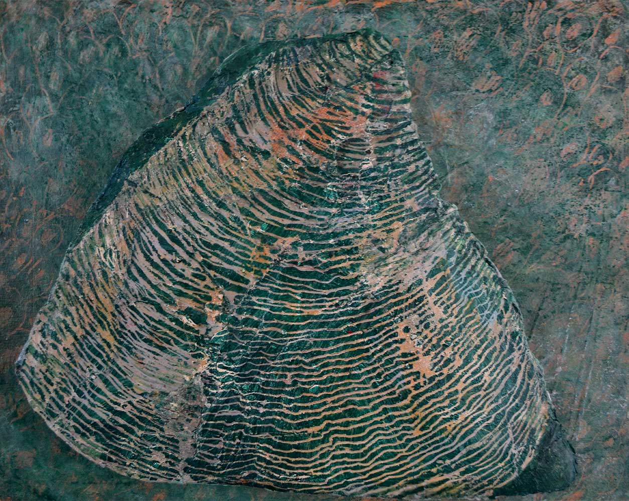 Clam (24x36 cm) œuf et gouache sur affiches stratifiées