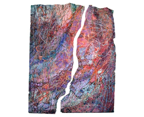 Gulf Stream (dyptique 96x76 cm) pastel et glycéro sur affiches stratifiées